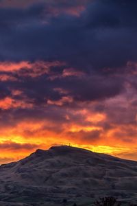 Preview wallpaper mountain, sunset, clouds, queenstown, new zealand