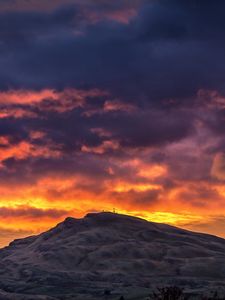 Preview wallpaper mountain, sunset, clouds, queenstown, new zealand