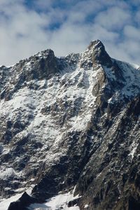 Preview wallpaper mountain, top, snow, sky, mountain landscape