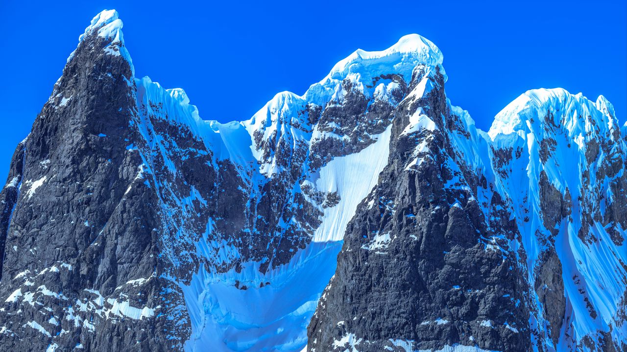 Wallpaper mountain, top, snowy, antarctica