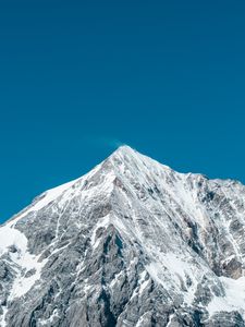 Preview wallpaper mountain, top, snowy, ortler, italy