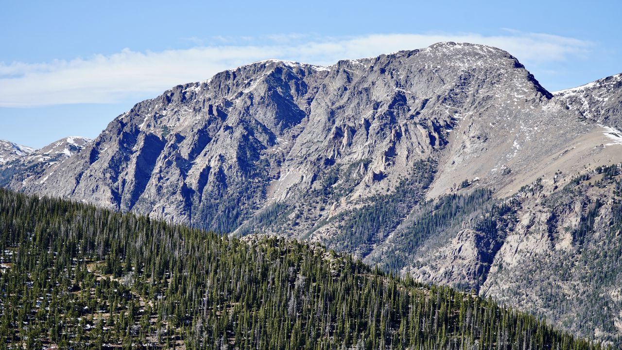 Wallpaper mountain, trees, slope, landscape