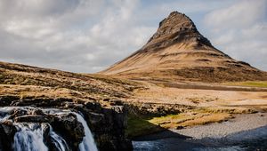 Preview wallpaper mountain, valley, landscape, iceland, nature