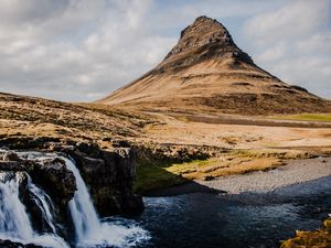 Preview wallpaper mountain, valley, landscape, iceland, nature