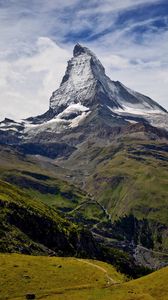 Preview wallpaper mountain, valley, landscape, greenery, nature