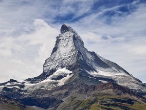 Preview wallpaper mountain, valley, landscape, greenery, nature