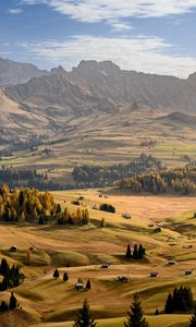 Preview wallpaper mountain, valley, trees, nature