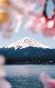 Preview wallpaper mountain, volcano, top, fuji, japan