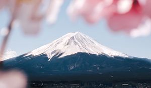 Preview wallpaper mountain, volcano, top, fuji, japan