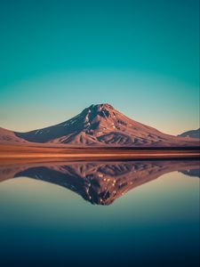 Preview wallpaper mountain, water, reflection, laguna, chile