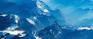 Preview wallpaper mountains, aerial view, clouds, fog, switzerland