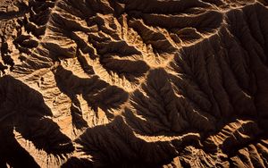 Preview wallpaper mountains, aerial view, relief, brown