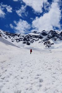 Preview wallpaper mountains, alone, man, loneliness, nature