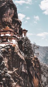 Preview wallpaper mountains, building, pagoda, temple, architecture
