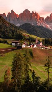 Preview wallpaper mountains, buildings, village, rocks, nature