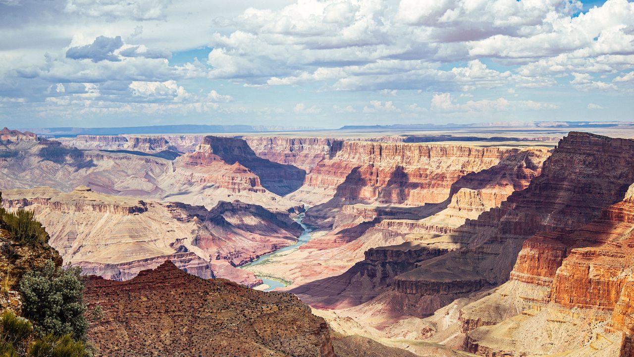 Wallpaper mountains, canyon, clouds, nature