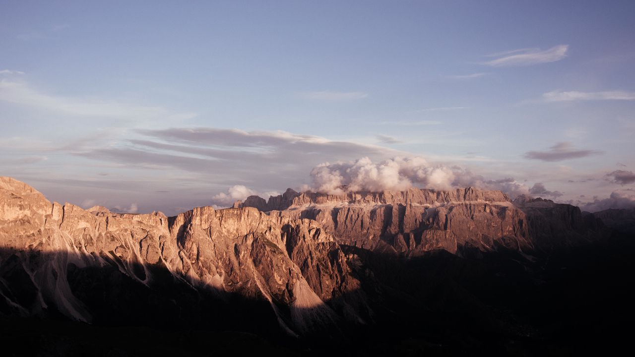 Wallpaper mountains, canyon, rocks, clouds, landscape