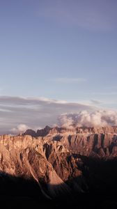 Preview wallpaper mountains, canyon, rocks, clouds, landscape