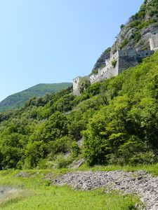 Preview wallpaper mountains, castle, trees, landscape