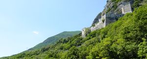 Preview wallpaper mountains, castle, trees, landscape