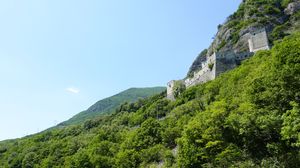 Preview wallpaper mountains, castle, trees, landscape