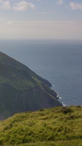 Preview wallpaper mountains, cliff, sea, landscape