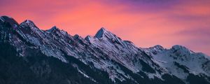 Preview wallpaper mountains, clouds, dusk, mountain range, landscape