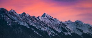 Preview wallpaper mountains, clouds, dusk, mountain range, landscape