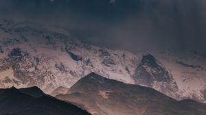 Preview wallpaper mountains, clouds, dusk, landscape