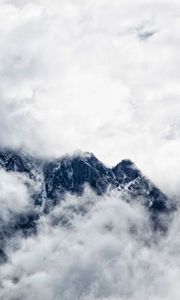 Preview wallpaper mountains, clouds, fog