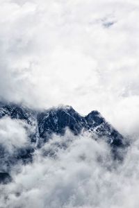 Preview wallpaper mountains, clouds, fog