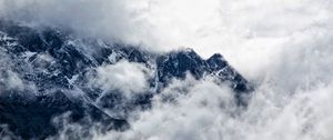Preview wallpaper mountains, clouds, fog