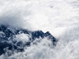 Preview wallpaper mountains, clouds, fog