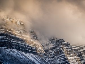 Preview wallpaper mountains, clouds, fog, landscape
