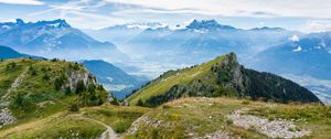 Preview wallpaper mountains, clouds, fog, landscape, nature