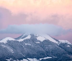 Preview wallpaper mountains, clouds, la croisette, la muraz, france