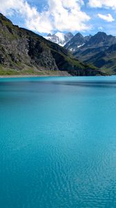 Preview wallpaper mountains, clouds, lake, nature, landscape