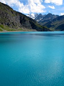 Preview wallpaper mountains, clouds, lake, nature, landscape