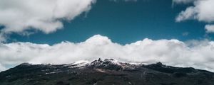 Preview wallpaper mountains, clouds, landscape, foothills, peak