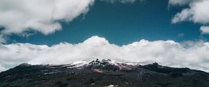 Preview wallpaper mountains, clouds, landscape, foothills, peak