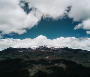 Preview wallpaper mountains, clouds, landscape, foothills, peak