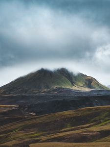 Preview wallpaper mountains, clouds, landscape, nature, iceland