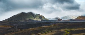 Preview wallpaper mountains, clouds, landscape, nature, iceland