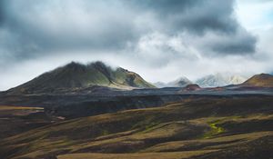 Preview wallpaper mountains, clouds, landscape, nature, iceland