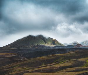 Preview wallpaper mountains, clouds, landscape, nature, iceland