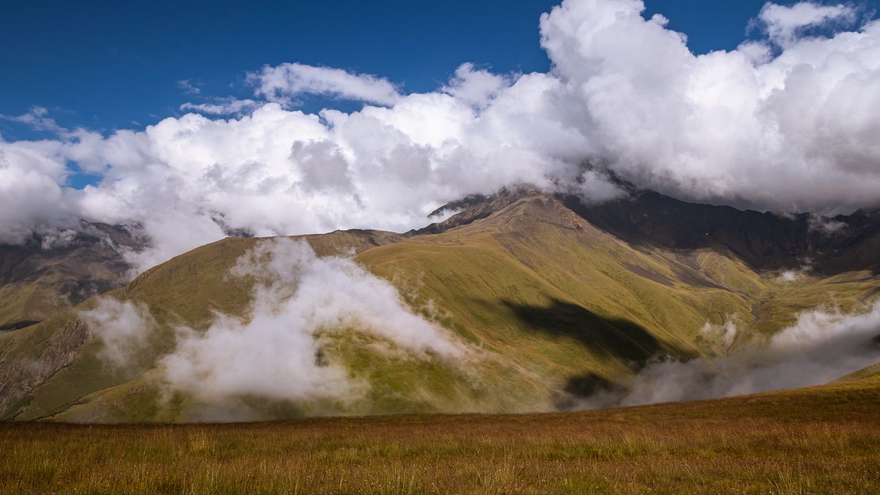 Wallpaper mountains, clouds, landscape, nature, georgia