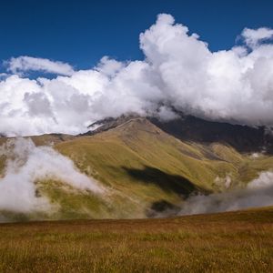 Preview wallpaper mountains, clouds, landscape, nature, georgia