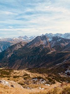 Preview wallpaper mountains, clouds, landscape, nature, alps, austria