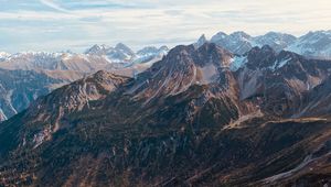 Preview wallpaper mountains, clouds, landscape, nature, alps, austria