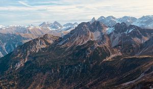 Preview wallpaper mountains, clouds, landscape, nature, alps, austria